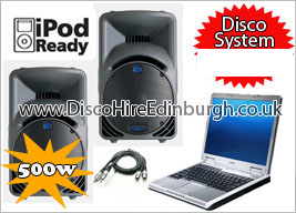 Disco Edinburgh laptop ipod disco system
